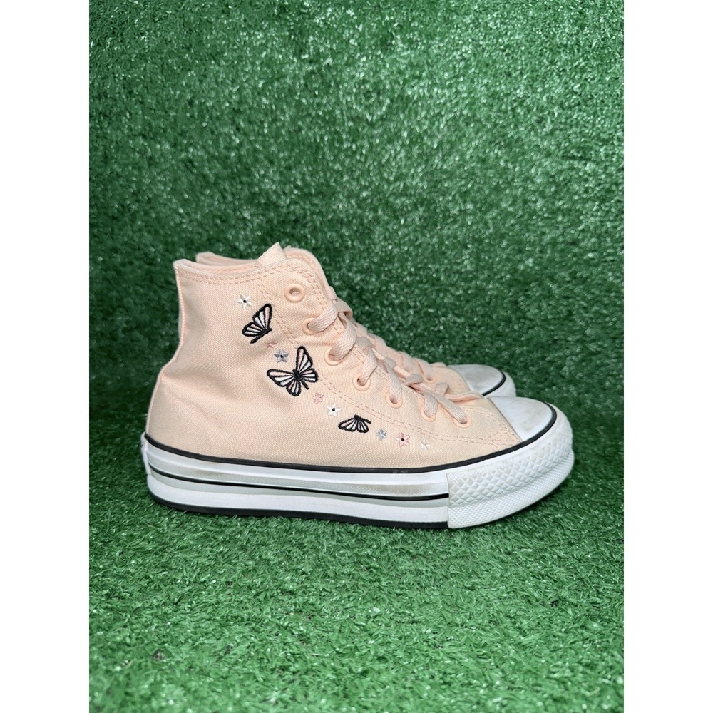 Converse Womens Size 5.5 Platform Chuck Taylor All Star Pink Floral Casual Shoes